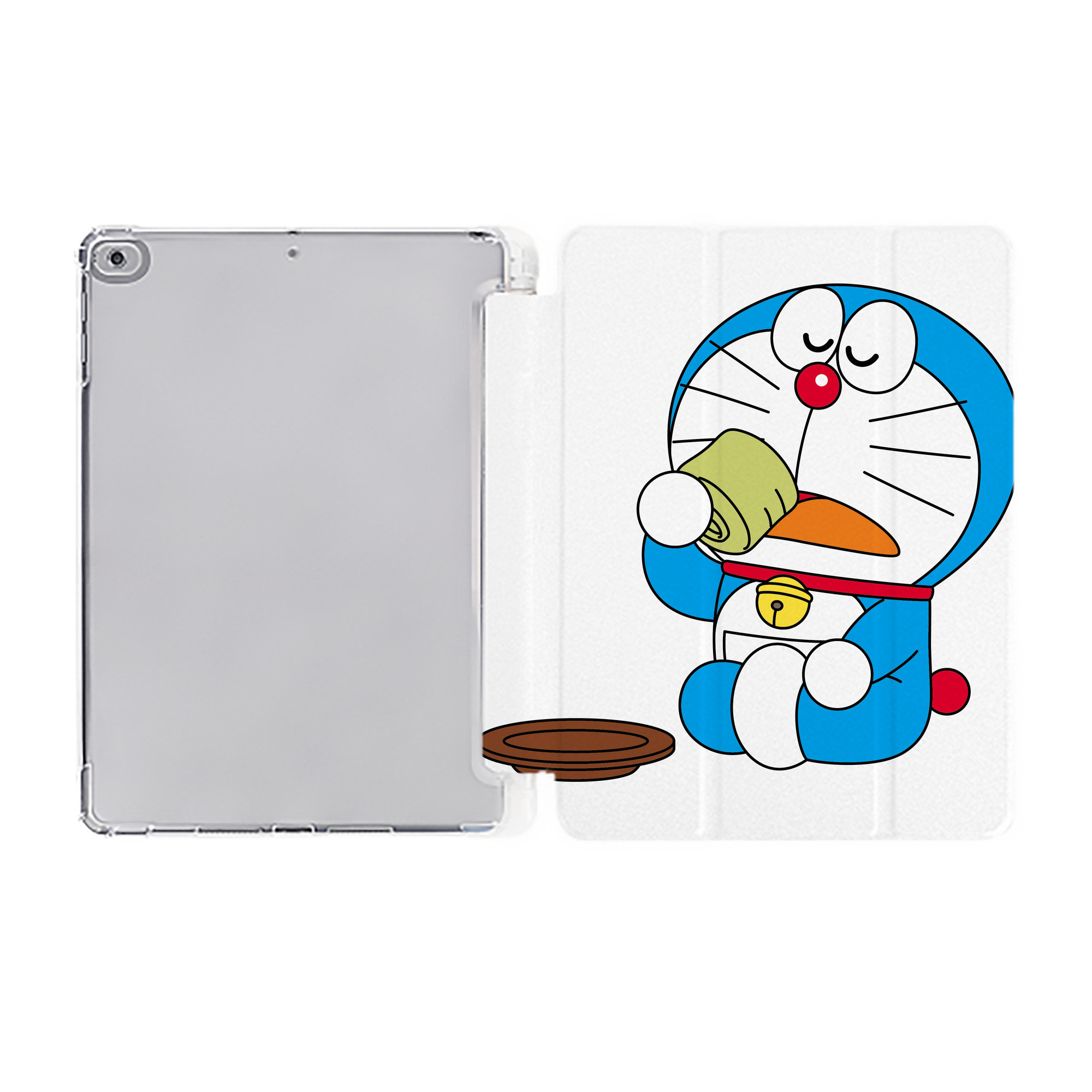 （画像用） ドラえもん Doraemon IPad ケース ペン収納付き 三つ折りスタンド PUレザー×シリコン 対応機種9.5/10.5/10.9インチ